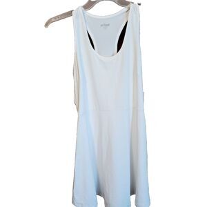 Womens White Tennis Pickleball Dress Med Prince Racer Back